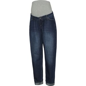 Boyfriend Fit Zwangerschapsjeans - Licht Verwassen Dark Denim Look - Elastische Taille