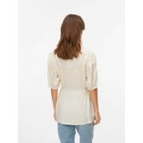 Blouse - Zacht - Regular Fit - Chinese Boord - Knoop Detail