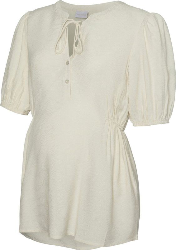 Blouse - Zacht - Regular Fit - Chinese Boord - Knoop Detail