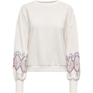 Onlbrooke L/S O-Neck Print Swt, cloud dancer, L