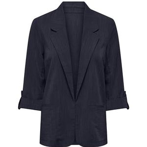 Onlmarsa - Blazer - Blauw - Katoen - Omkeerbare Hals - Voorzakken - Loose Fit