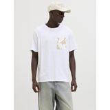 JACK & JONES - Shirt - Lichtbruin/Wit