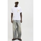 JACK & JONES - Shirt - Lichtbruin/Wit