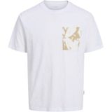 JACK & JONES - Shirt - Lichtbruin/Wit