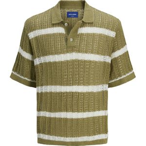 Jack & Jones - Trui - Groen/Wit - Gestreept - Polokraag