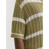 Jack & Jones - Trui - Groen/Wit - Gestreept - Polokraag