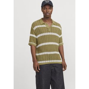 Jack & Jones - Trui - Groen/Wit - Gestreept - Polokraag