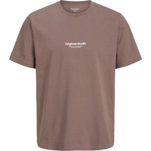 T-shirt - Deep Taupe - Relaxed Fit - Korte Mouwen