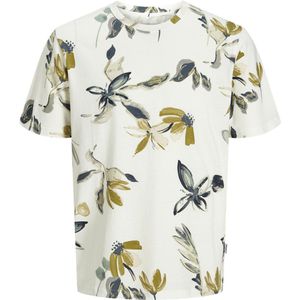 JACK&JONES JORVARENNA AOP TEE SS CREW NECK Heren T-shirt - Cloud Dancer Aop