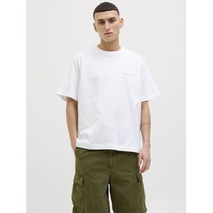 Jack & Jones - Jorparos Easter Sketch Tee - T-shirt - Bright White - 100% Katoen