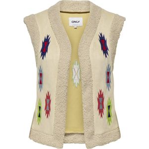 Only - Onlfrida Aztec Gilet - Pumice Stone - 95% Polyester - Dames