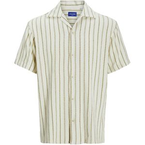 Jack & Jones - JORCOBA STRIPE RESORT SHIRT SS - Overhemd - Gestreept - 100% Katoen
