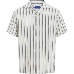Jack & Jones - JORCOBA STRIPE RESORT SHIRT SS - Overhemd - Gestreept - 100% Katoen