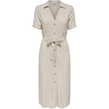 ONLY Onlsiesta Ss Linen Bl Shirt Dress Pnt Onlsiesta Ss Linen Bl Jurk Pnt Dames (1 stuk), Lichtbeige, XL