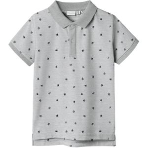 NAME IT - Nkmvolo Ss Nreg Polo - T-shirt - Lichtgrijs - 1 stuk