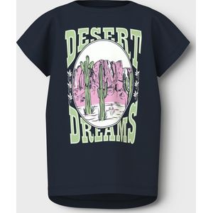 Name It - NkfViolet - T-Shirt - Navy Blazer/Desert - Katoen