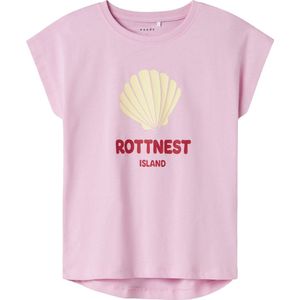 Print T-shirt - Kinderen - Jersey - Ronde Hals - Loose Fit