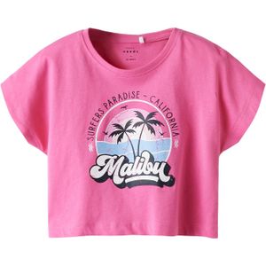 Crop Top - Rubberen Print - Kort - Loose Fit