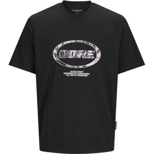 T-shirt - Ronde Hals - Korte Mouwen - Rubberen Print - Regular Fit