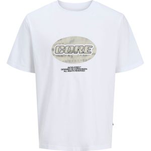 Jack & Jones - JCOLIDO AOP FRONT PRINT TEE SS CREW NECK - T-shirt - Bright white