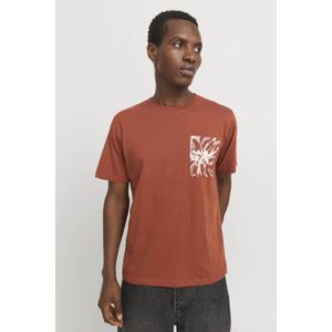 JACK & JONES ORIGINALS - T-shirt - Roodbruin - Katoen
