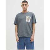 JACK&JONES - JORSPLIT AOP POCKET TEE - T-shirt - Stormy Weather
