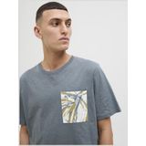 JACK&JONES - JORSPLIT AOP POCKET TEE - T-shirt - Stormy Weather