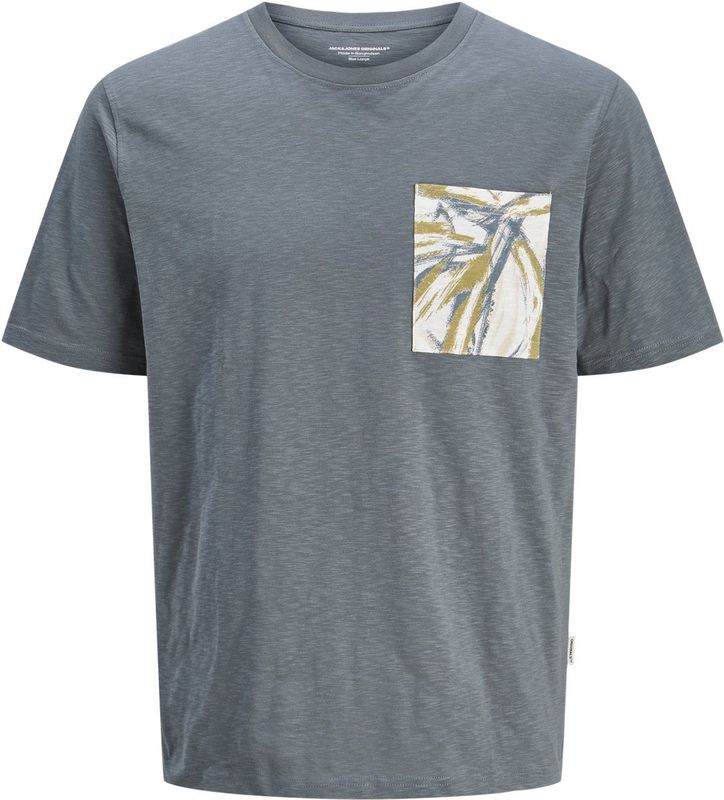 JACK&JONES - JORSPLIT AOP POCKET TEE - T-shirt - Stormy Weather