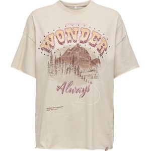 Only - T-shirt - Bedrukt - Ronde Hals - Korte Mouwen