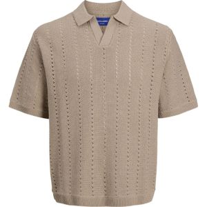 JACK & JONES - PAROS - Poloshirt - Katoenmix - V-hals - Gaatjesmotief