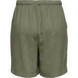 Korte Broeken - Donkergroen - 80% Viscose - 20% Linnen - Regular Fit