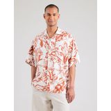 Jack & Jones - Oversized Shirt - Wit - Multicolor - Korte Mouwen - Bedrukt Design