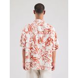 Jack & Jones - Oversized Shirt - Wit - Multicolor - Korte Mouwen - Bedrukt Design