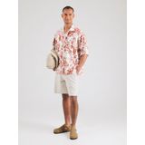 Jack & Jones - Oversized Shirt - Wit - Multicolor - Korte Mouwen - Bedrukt Design