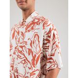 Jack & Jones - Oversized Shirt - Wit - Multicolor - Korte Mouwen - Bedrukt Design