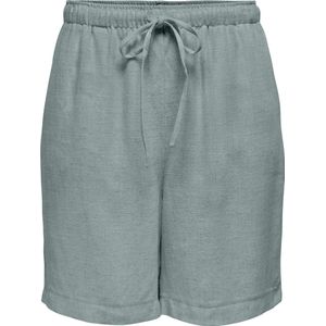 ONLY - Shorts - Groen - Katoen - Koordsluiting - Mid Waist