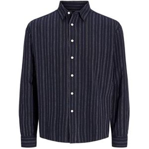 Jack&Jones - Jorjames Split Stripe Shirt - Blauw - Overhemd