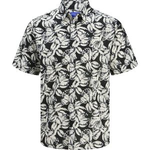 JACK & JONES - JORJOSHUA - Overhemd - Donkergrijs / Zwart / Wit - Regular Fit