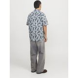 JACK & JONES Jorjoshua Split Aop Shirt Ss voor heren, stormy weather, L