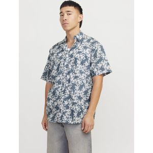 Jack & Jones - Overhemd - Grafiet/Wit - Katoen - Bloemenprint