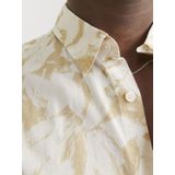 Jack & Jones - Overhemd - Camel/Wit - Regular Fit