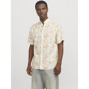 Jack & Jones - Overhemd - Camel/Wit - Regular Fit