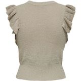 Only - Onlashley SL O-Neck KNT - T-Shirt - Grijs - Maat XL