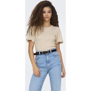 Gebreide Trui - Effen - Knitwear - Ronde Hals - Kwartmouw