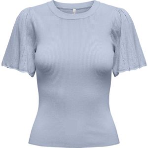 ONLY Dames Onlanjelica Ss Detail O-Neck KNT, Soft Chambray, XS