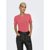 ONLY - ONLEFFIE LIFE SS O-NECK KNT - Dames - T-shirt - Gebreid - O-hals - Korte Mouwen