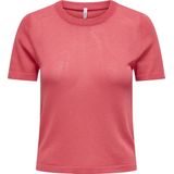 Onleffie - Gebreide Pullover - O-hals - Korte Mouwen - Regular Fit