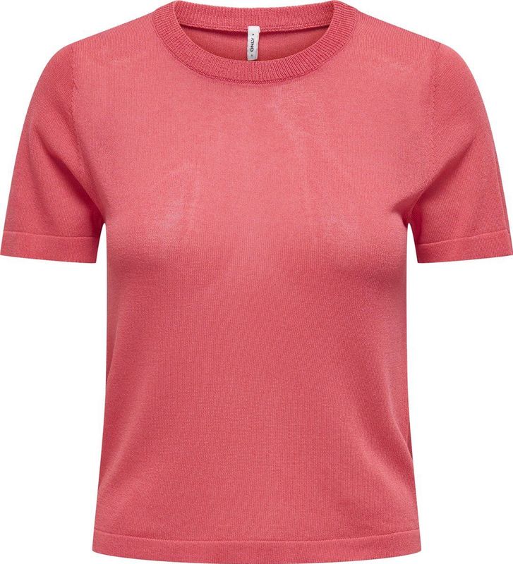 ONLY - ONLEFFIE LIFE SS O-NECK KNT - Dames - T-shirt - Gebreid - O-hals - Korte Mouwen