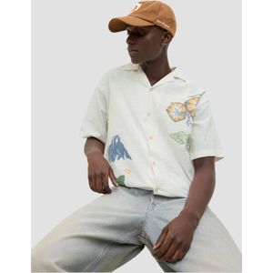 JACK & JONES Herenhemd, relaxed fit overhemd, cloud dancer, S