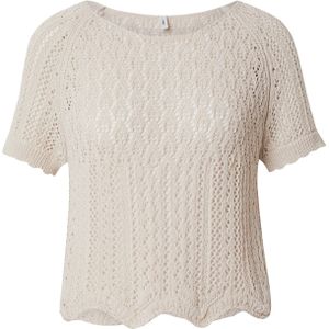 ONLY - ONLNola - Trui - Beige - Gerecycled Materiaal - Kwartmouw